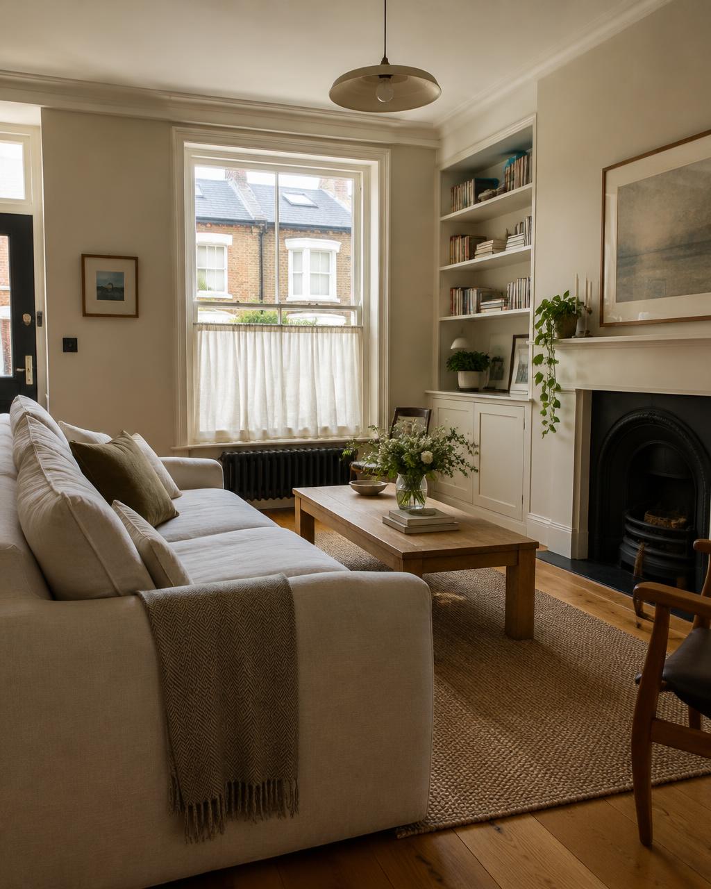 Illustrative renovated living room